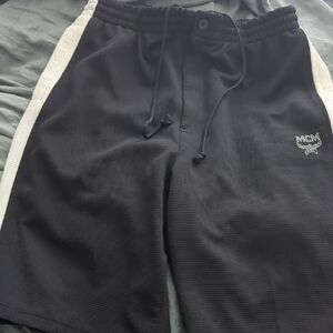 MCM Black and White Men's Shorts- L